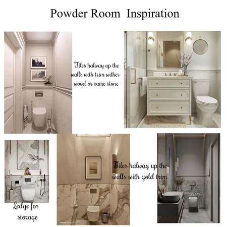 Powder Room Inspo Interior Design Mood Board by Space Style Melbourne on Style Sourcebook