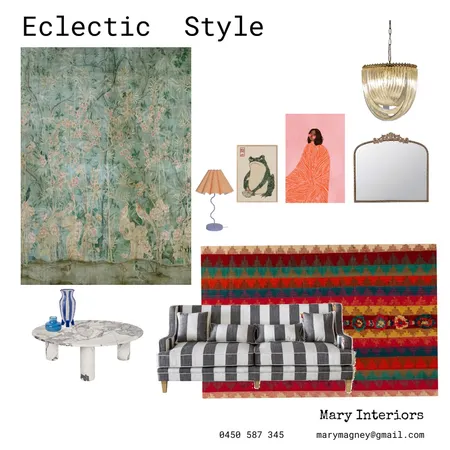 Eclectic mood board Interior Design Mood Board by marymagney@gmail.com on Style Sourcebook