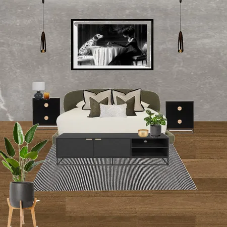 Modern Industrial bedroom Interior Design Mood Board by hawkyzai@gmail.com on Style Sourcebook