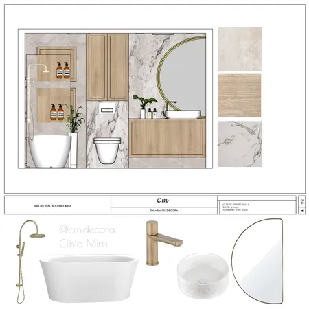Soft minimalist Bath Interior Design Mood Board by Cm decora on Style Sourcebook