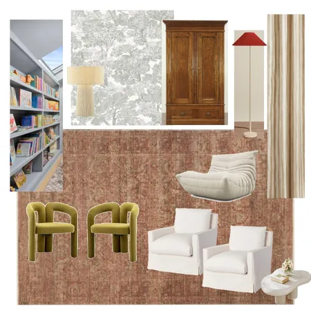 Game Room/ Library Wallpaper Interior Design Mood Board by Annacoryn on Style Sourcebook