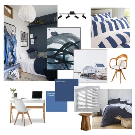 Moody teen bedroom Interior Design Mood Board by coastshack on Style Sourcebook