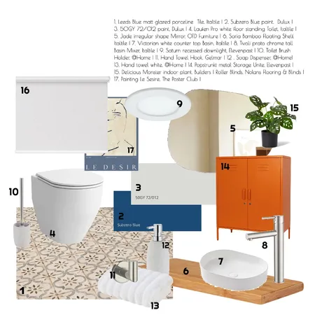 WC - sample board Interior Design Mood Board by bellakohne on Style Sourcebook