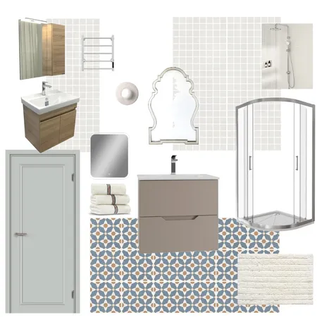 "Нейтральные сны" ванная комната вариант 2 Interior Design Mood Board by lightpoint33@gmail.com on Style Sourcebook