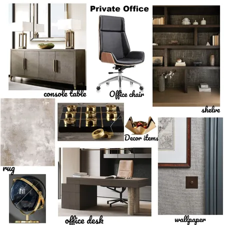 Mr Seun Private office Interior Design Mood Board by Oeuvre designs on Style Sourcebook
