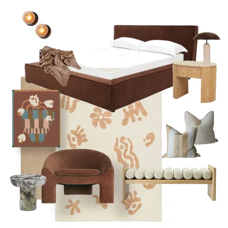 Rust Bedroom Interior Design Mood Board by envisual design on Style Sourcebook