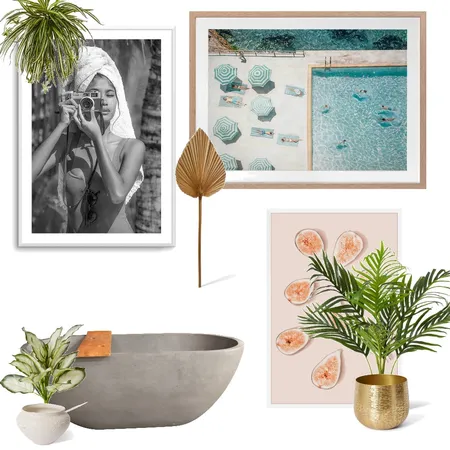 Tropical Bath Interior Design Mood Board by Fleur Design on Style Sourcebook