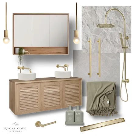 Long St. Ensuite - gold fixtures Interior Design Mood Board by Rocky Cove Interiors on Style Sourcebook