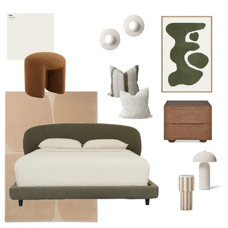 Green organic bedroom Interior Design Mood Board by envisual design on Style Sourcebook