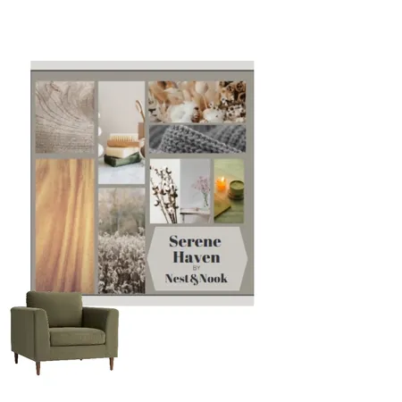Serene Haven Livingroom Interior Design Mood Board by Nest.Nook.Interiors on Style Sourcebook