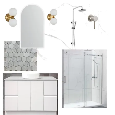 bathroom white and grey Interior Design Mood Board by debbienpham@gmail.com on Style Sourcebook