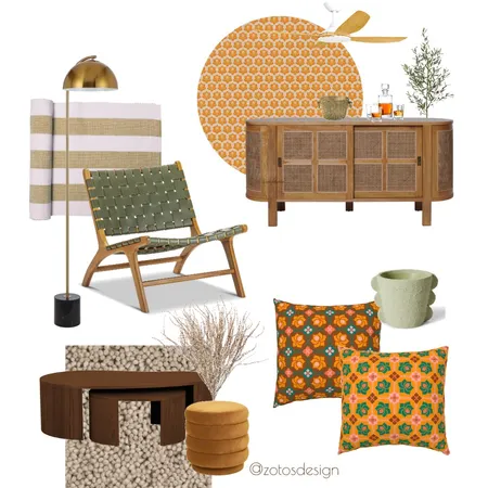 Mid Century Modern - 70s vibe Interior Design Mood Board by ZotosDesign on Style Sourcebook