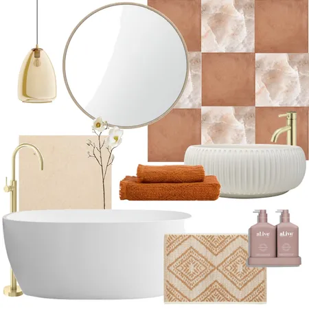 Autumn inspired bathroom Interior Design Mood Board by Embellish Interiors on Style Sourcebook