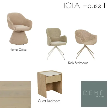 LOLA 1 - Home office and upstairs bedrooms Interior Design Mood Board by Demé Interiors on Style Sourcebook