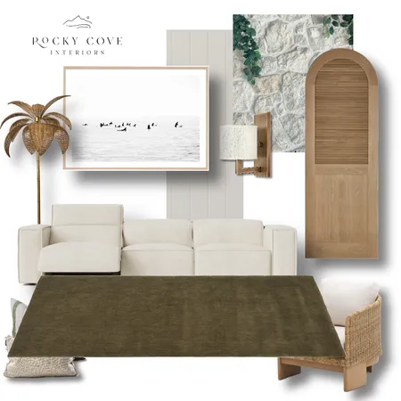 Coastal Calm lounge - AI Interior Design Mood Board by Rocky Cove Interiors on Style Sourcebook
