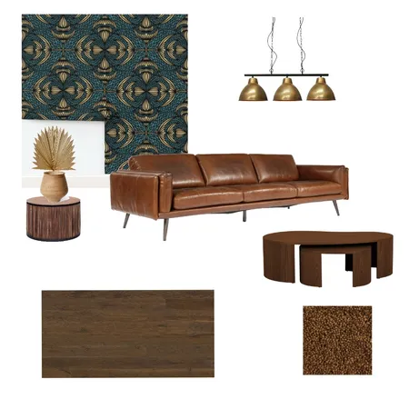 Wild Moody Dragon Scale Ogee - teal blue brandy beige Interior Design Mood Board by Happy Wolf of Fortune on Style Sourcebook