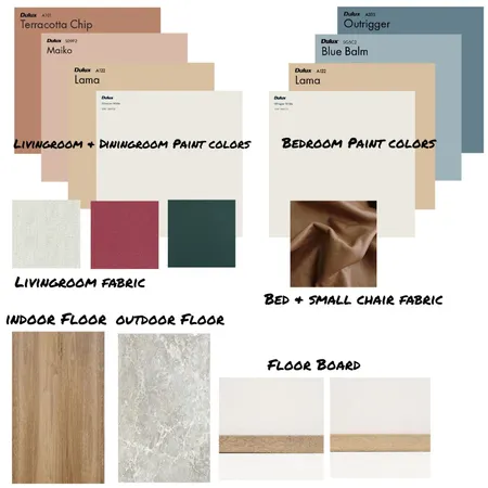 Paint & Finishing (Blue & Nature) Interior Design Mood Board by Salwa 25 on Style Sourcebook
