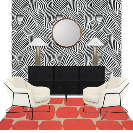 Woven Stripes Wallpaper Interior Design Mood Board by Tricia Kramer on Style Sourcebook