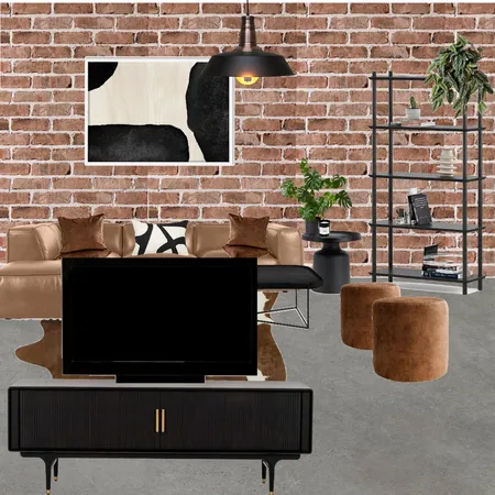 MODERN INDUSTRIAL STYLE LIVING ROOM Interior Design Mood Board by courtneyhunter on Style Sourcebook