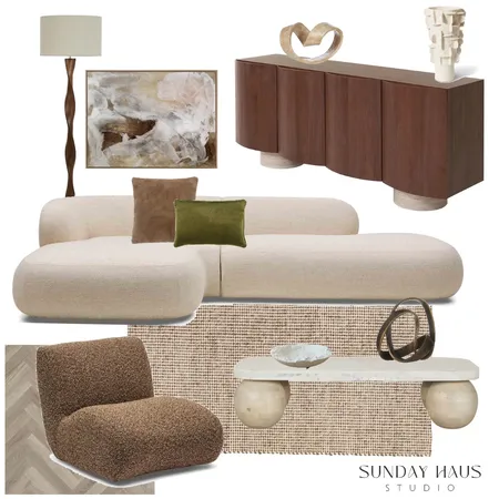 Calm Neutral Living Room Interior Design Mood Board by Sunday Haus Studio on Style Sourcebook