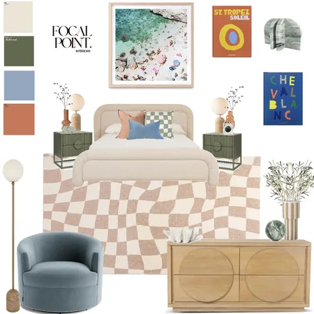Split Complementary Coastal Bedroom Interior Design Mood Board by Focal Point Interior on Style Sourcebook