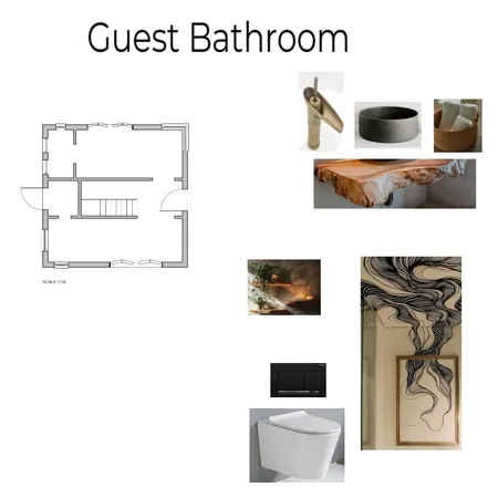 Guest Bathroom Interior Design Mood Board by Ginanelson44@gmail.com on Style Sourcebook