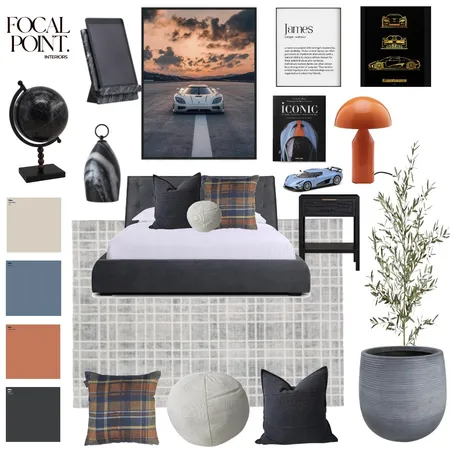 Boy's Koenigsegg Bedroom Interior Design Mood Board by Focal Point Interior on Style Sourcebook