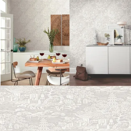York AF6573 Chinoiserie Grey Wallpaper - Eade's Wallpaper & Fabric Interior Design Mood Board by Eade'sWallpaper&Fabric on Style Sourcebook