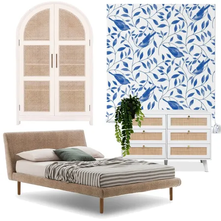 Bedroom – Folksy Wallpaper Interior Design Mood Board by market-ilustrace on Style Sourcebook