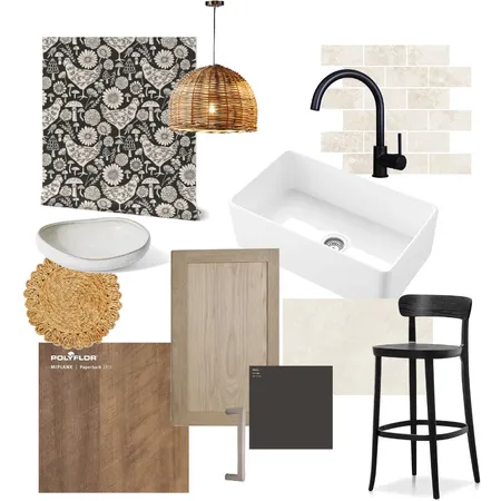 Black + White Farmhouse Styled Kitchen Interior Design Mood Board by latheandquill on Style Sourcebook