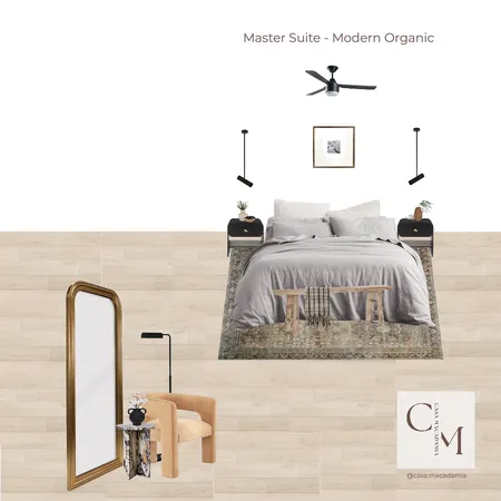 Master Suite - Modern Organic (Layla 1 Mirror - Perry Black - Boucle Chair- Azmera Wall Art) Interior Design Mood Board by Casa Macadamia on Style Sourcebook