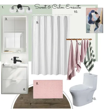 sweet calm ensuite Interior Design Mood Board by Linsey on Style Sourcebook