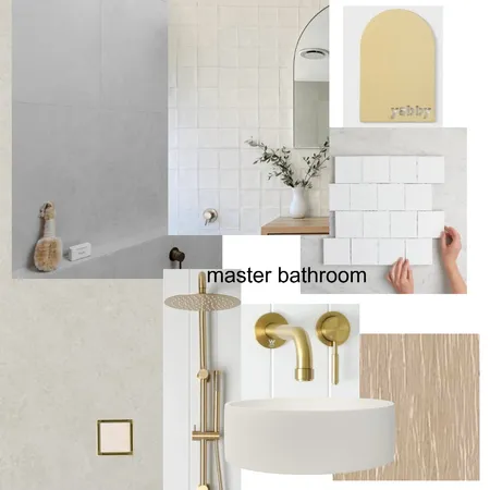 Master Bathroom look two. Rob & Jaq Interior Design Mood Board by Courtney Hazbic Interiors on Style Sourcebook