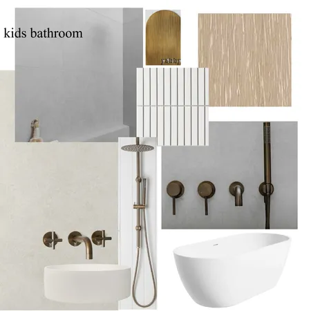 Kids Bathroom- Rob & Jaq Interior Design Mood Board by Courtney Hazbic Interiors on Style Sourcebook