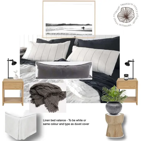 Coastal Master Bedroom Interior Design Mood Board by Michelle Canny Interiors on Style Sourcebook