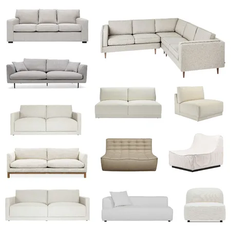 white sofas and loungers Interior Design Mood Board by Tricia Kramer on Style Sourcebook