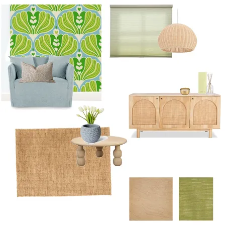 Serene Heart Flowers - blue green airy Interior Design Mood Board by Happy Wolf of Fortune on Style Sourcebook