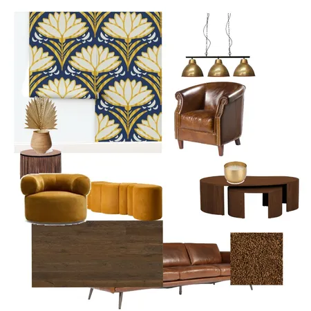 Deco Delight 1920s Art Deco Style Golden Wallpaper Interior Design Mood Board by Happy Wolf of Fortune on Style Sourcebook