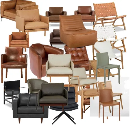 MANY leather chairs Interior Design Mood Board by Tricia Kramer on Style Sourcebook
