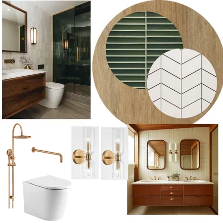 mid century modern bathroom Interior Design Mood Board by Stefanidou Dimitra on Style Sourcebook