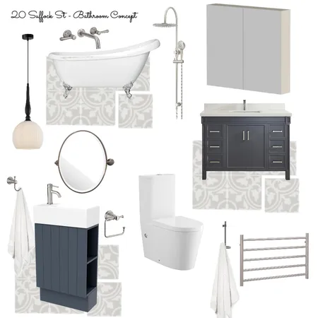 20 SUFFOCK ST, BATHROOM CONCEPT Interior Design Mood Board by Spruce Property Co on Style Sourcebook