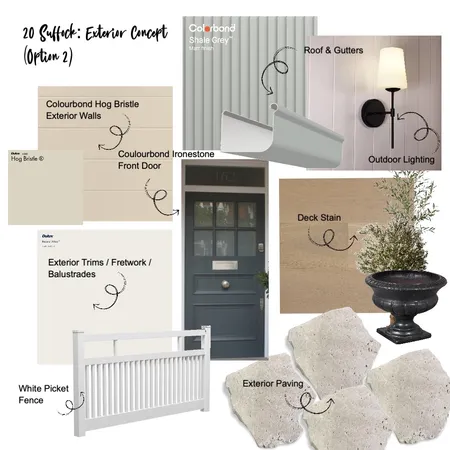 20 Suffock Exterior Colour Concept 2 Interior Design Mood Board by Spruce Property Co on Style Sourcebook