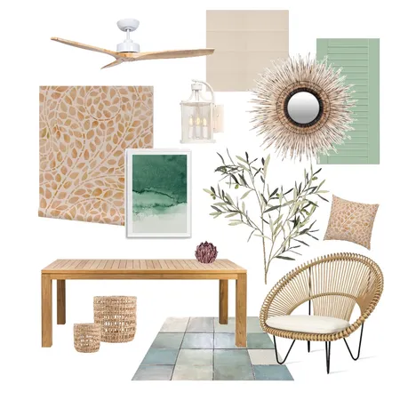 Outdoor room - roman villa wallpaper (SF19102753) Interior Design Mood Board by artofsmalljoys on Style Sourcebook