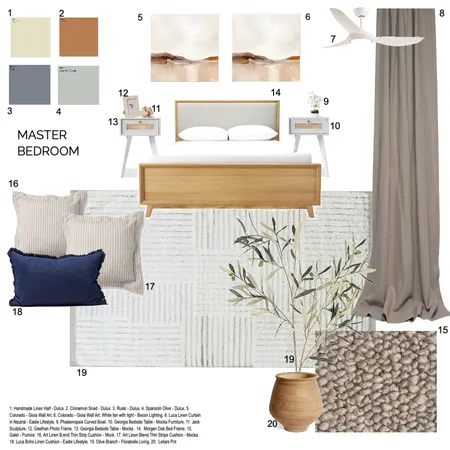 MODULE 9 MASTER BEDROOM Interior Design Mood Board by Emily Fox on Style Sourcebook