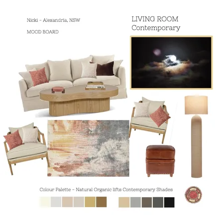 Styling Nicki's Living Room Interior Design Mood Board by House of Soul on Style Sourcebook