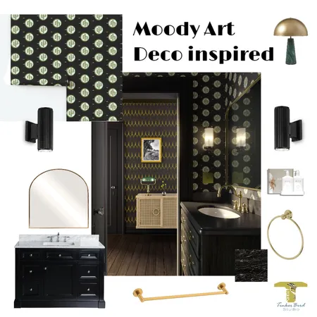 Black & Gold Art Deco Interior Design Mood Board by Freebird on Style Sourcebook