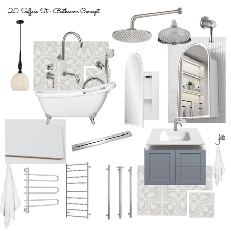 20 SUFFOCK ST, BATHROOM CONCEPT Interior Design Mood Board by Spruce Property Co on Style Sourcebook