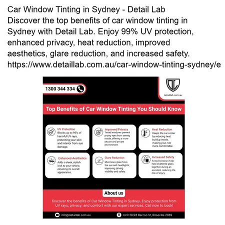 Car Window Tinting in Sydney - Detail Lab Interior Design Mood Board by Detail Lab on Style Sourcebook