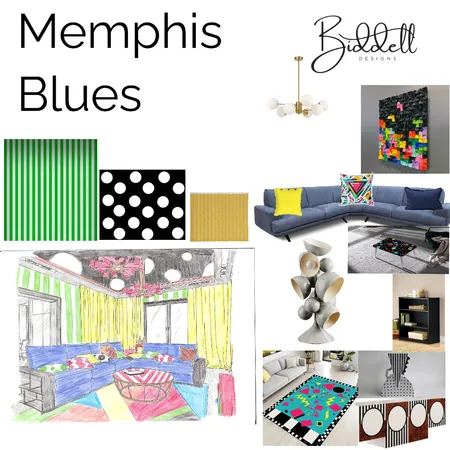 Memphis Blues Interior Design Mood Board by BDesigns on Style Sourcebook