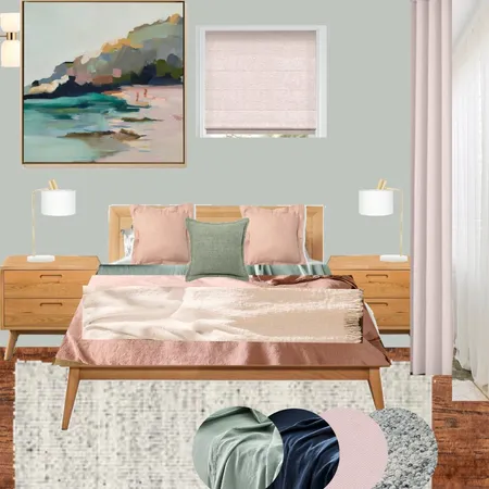 Green pink bedroom Interior Design Mood Board by Soriti on Style Sourcebook